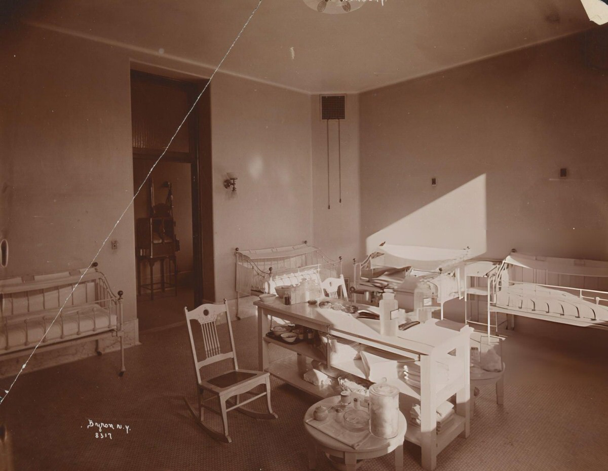 Nursery At Sloane Maternity Hospital, New York, 1890S.