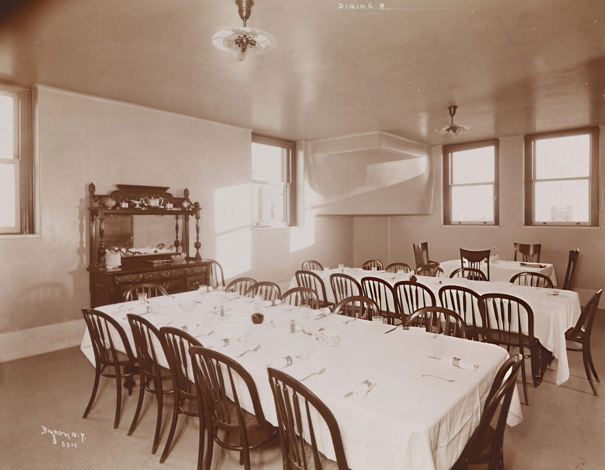Dining Room At Sloane Maternity Hospital, New York, 1890S.