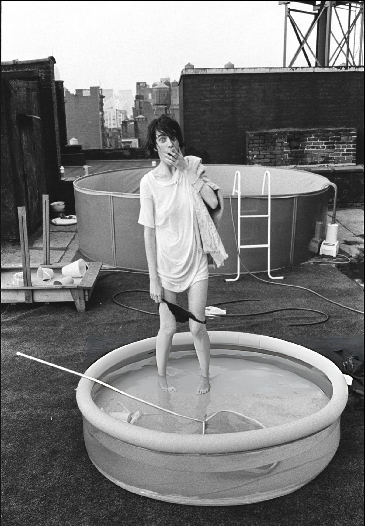 Patti Smith Performing On A Soho Rooftop, 1974.