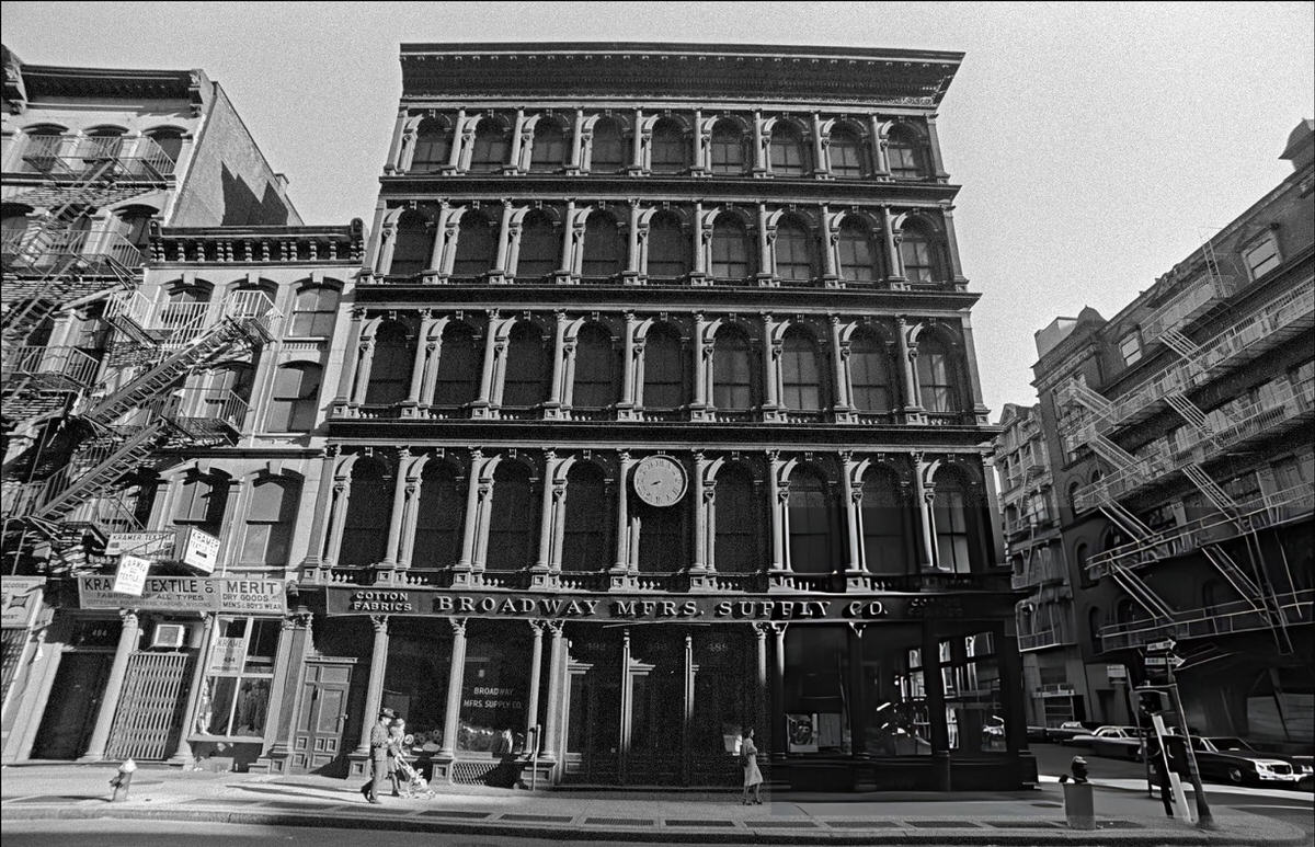 Cast-Iron Facade Of The Haughwout Building At Broadway And Broome Street, Soho, 1974.