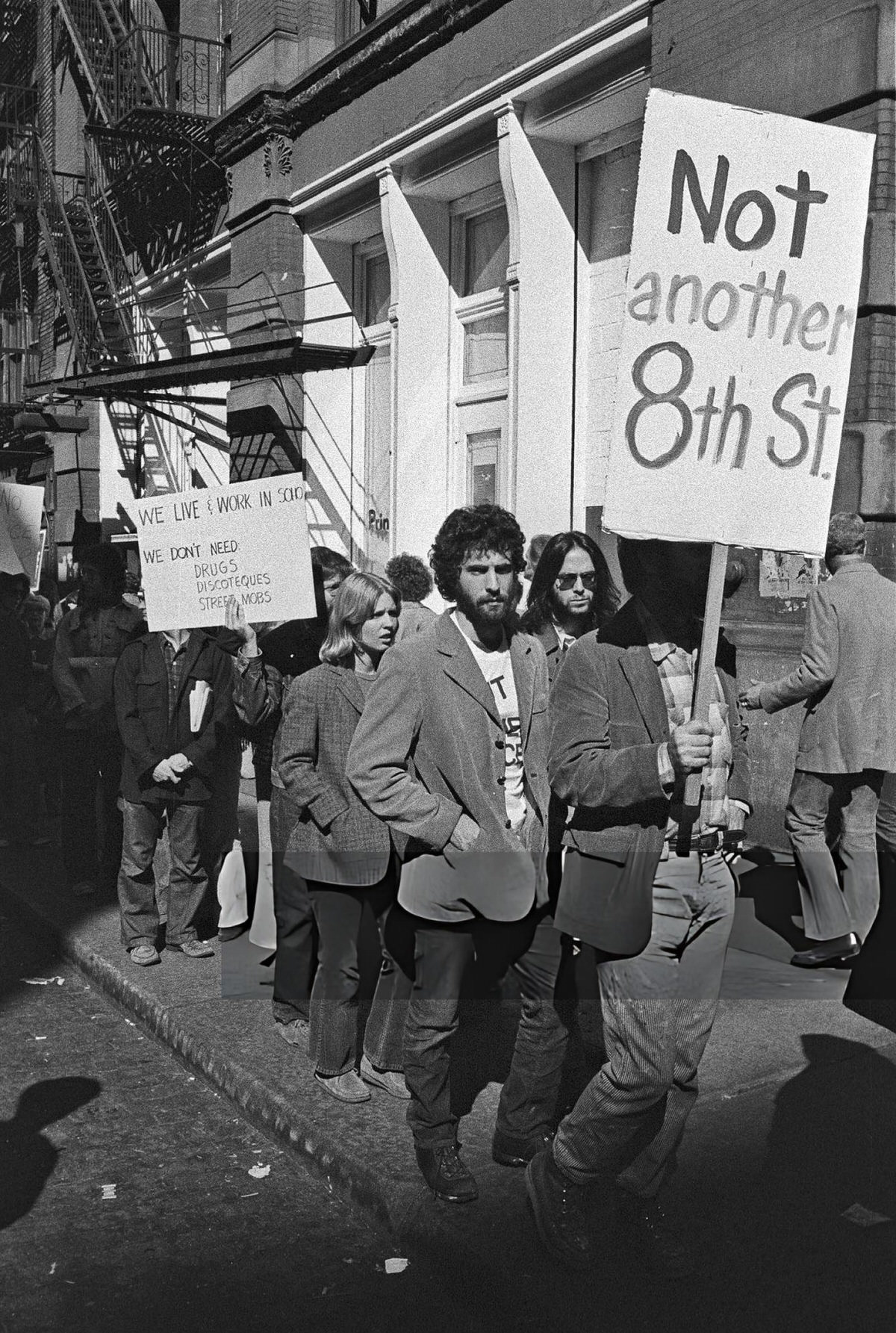 Soho Residents Protesting Against A Disco And Juice Bar, 1974.