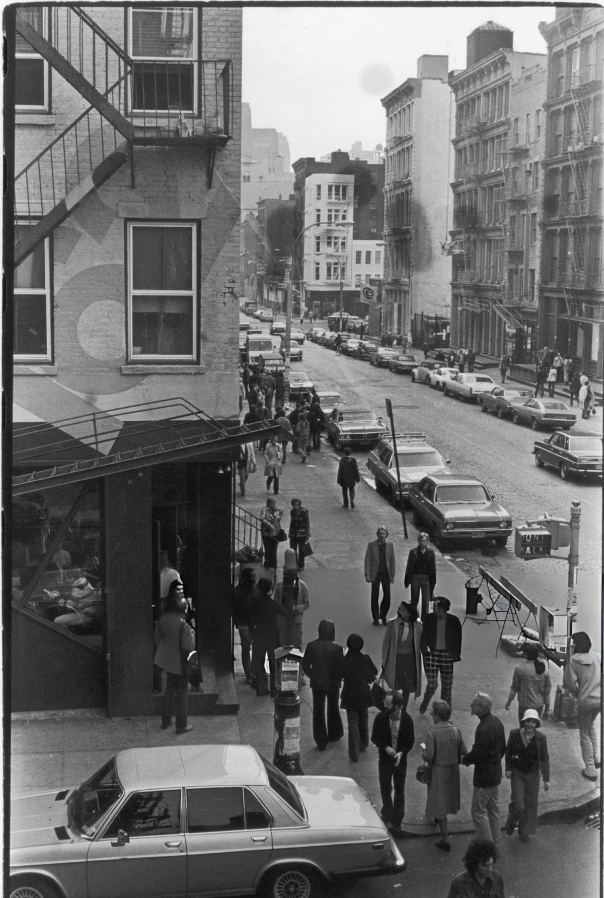 View Looking South Along West Broadway From Spring Street, 1977.