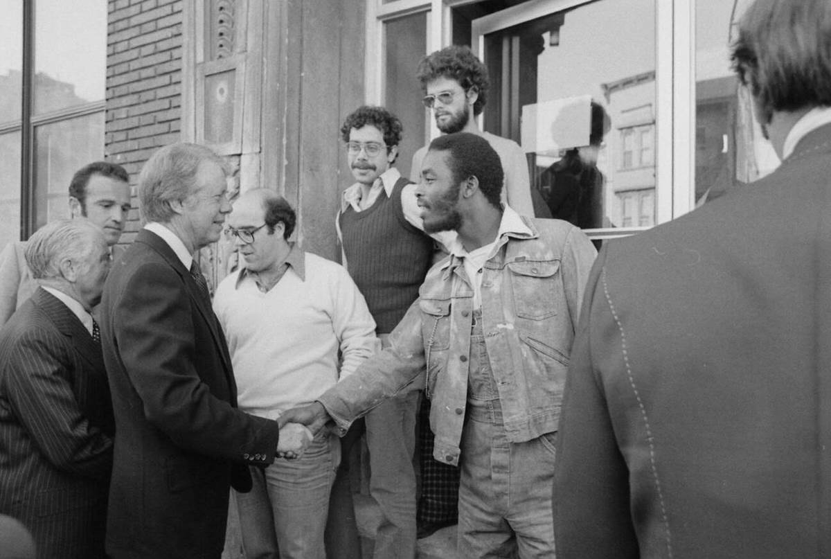 Jimmy Carter Greeting Residents Of The South Bronx, 1977.