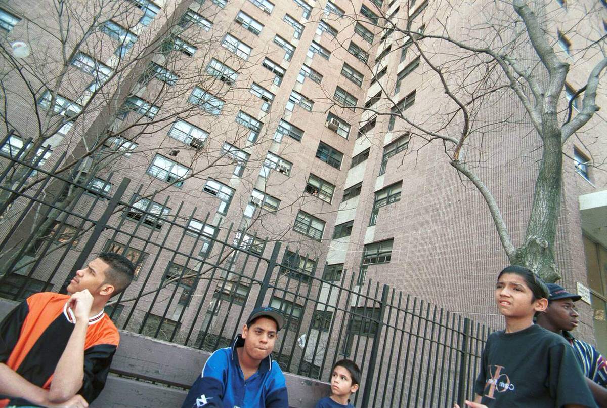 Youth Gathered In Front Of A Public Housing Project In The South Bronx, 1998.
