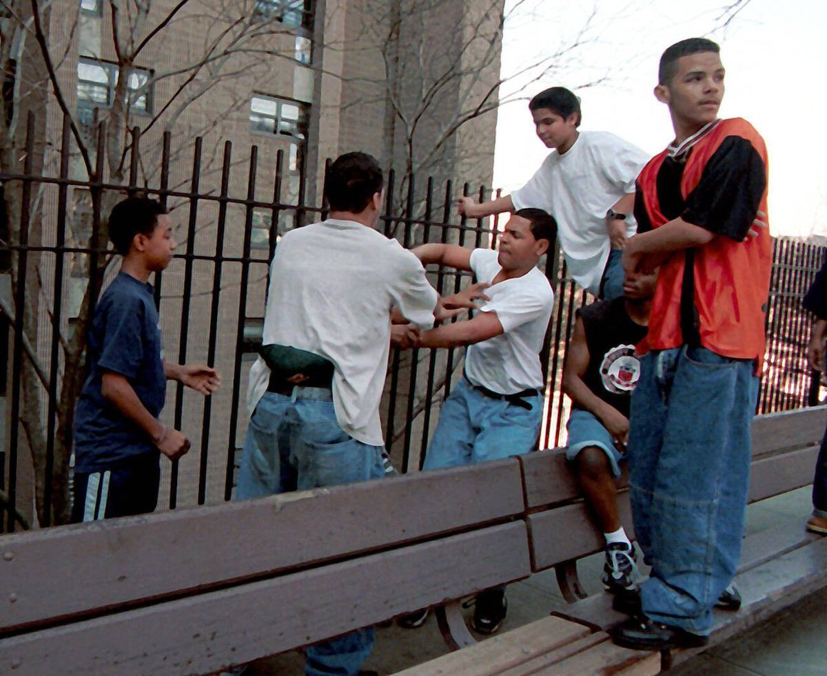 Youth Gathered In Front Of A Public Housing Project In The South Bronx, 1998.