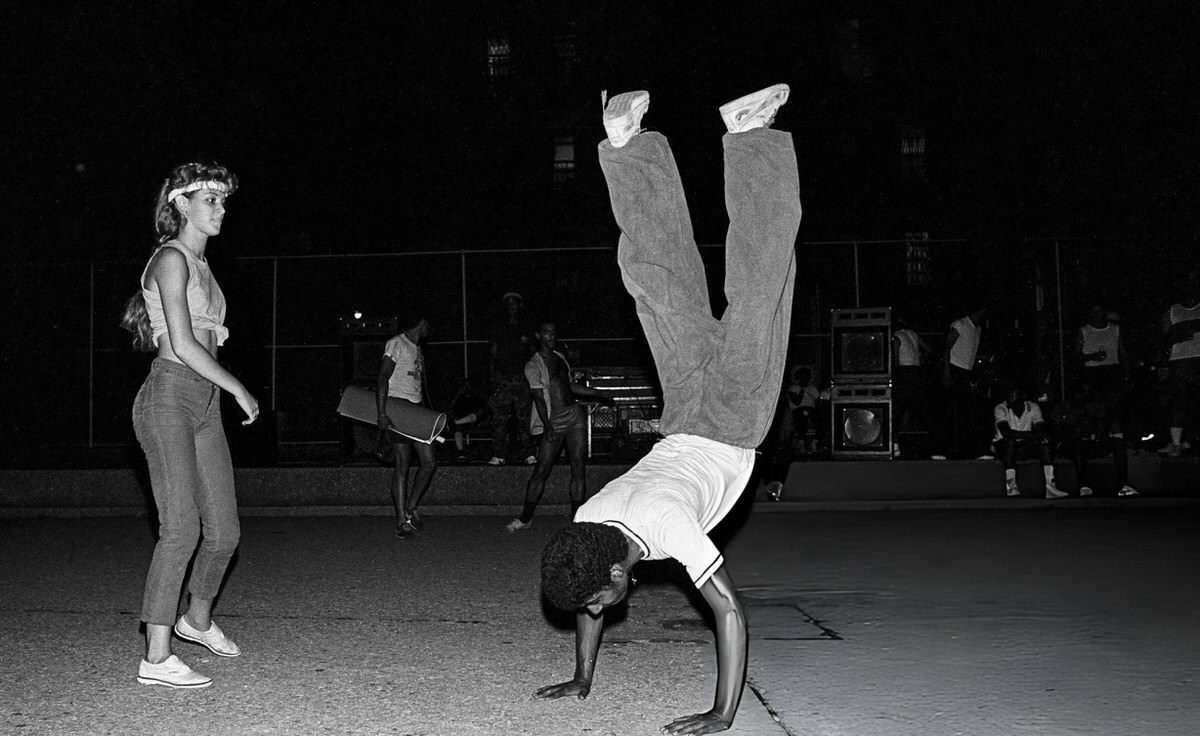 Breakdancers At A Block Party At 52 Park In The South Bronx, 1983.
