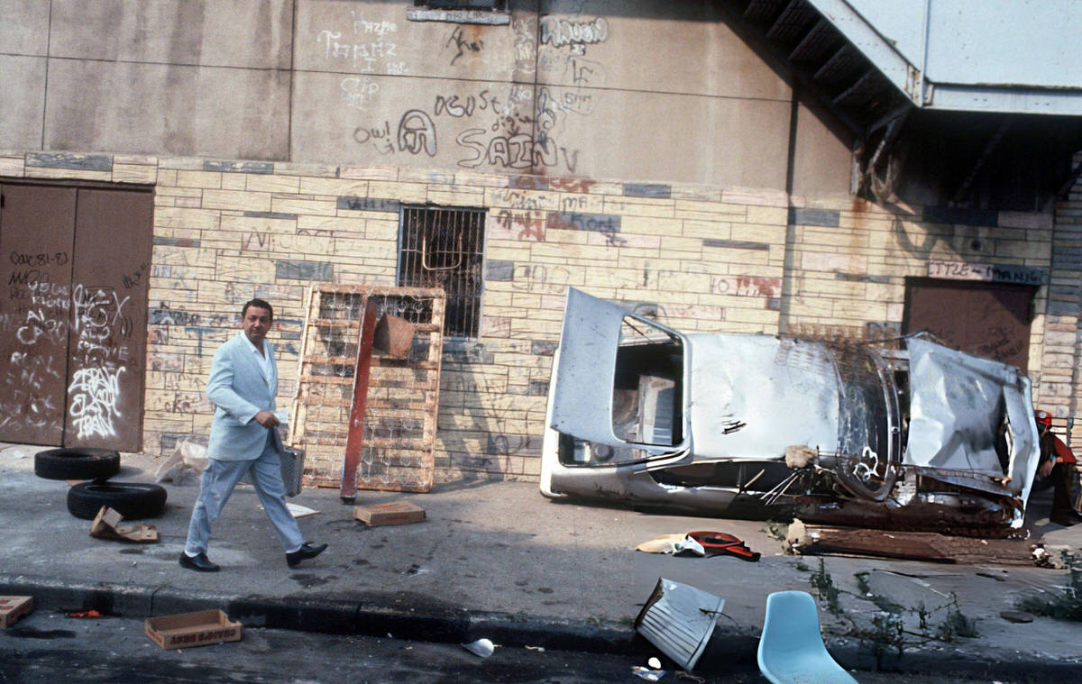 Coluche Filming Banzai In The South Bronx, 1982.