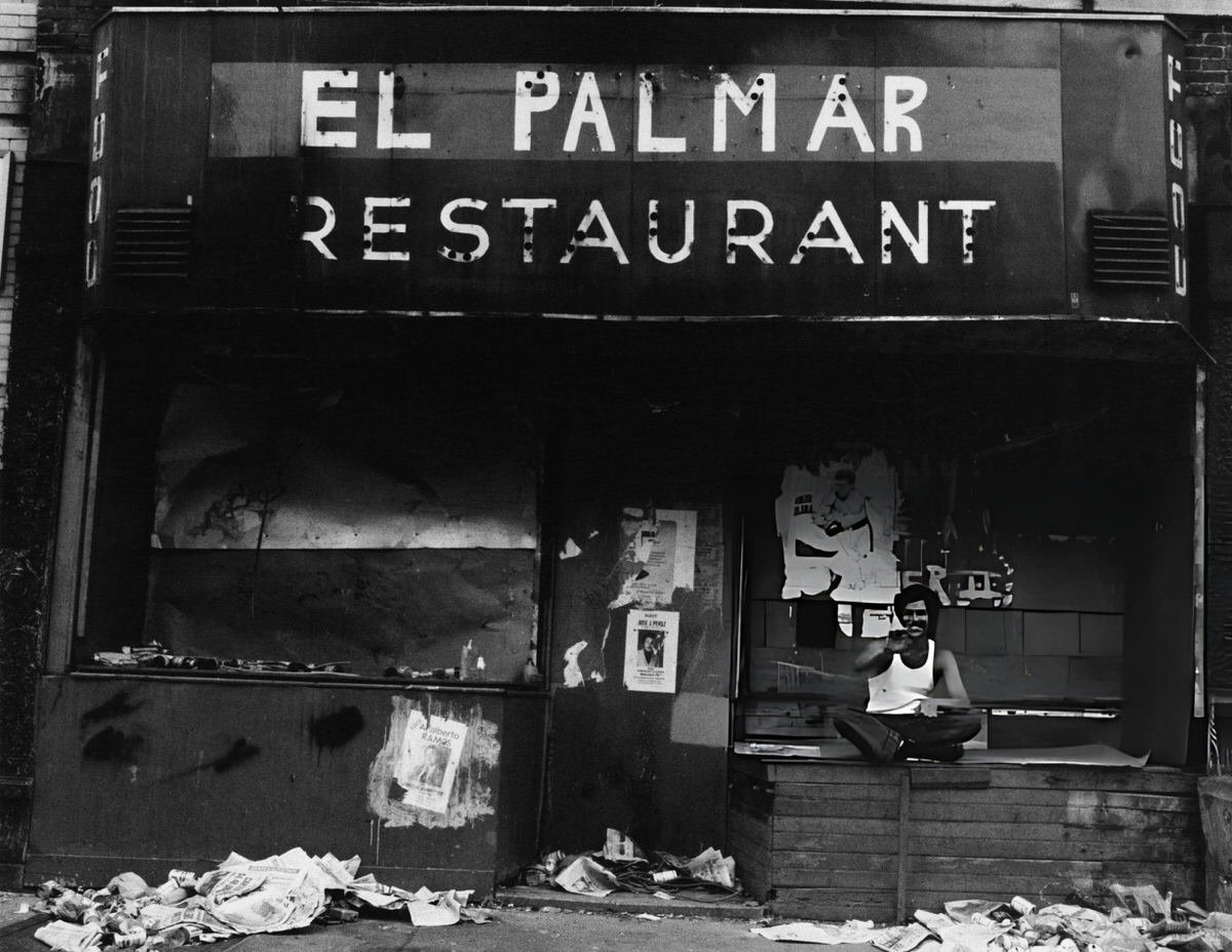 Derelict El Palmar Restaurant In The South Bronx, 1980.