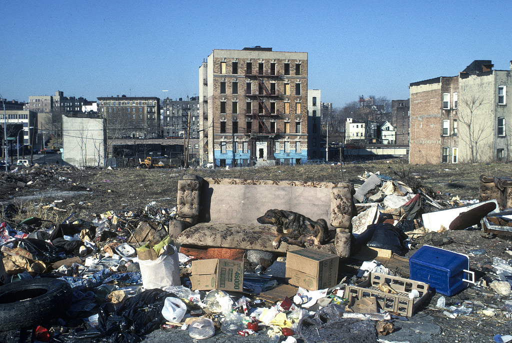 View Southwest From Tiffany Street At East 165Th Street, South Bronx, 1990.