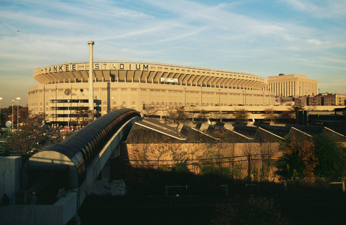 A View Of The Original Yankee Stadium Before A World Series Game, Bronx, 1996.