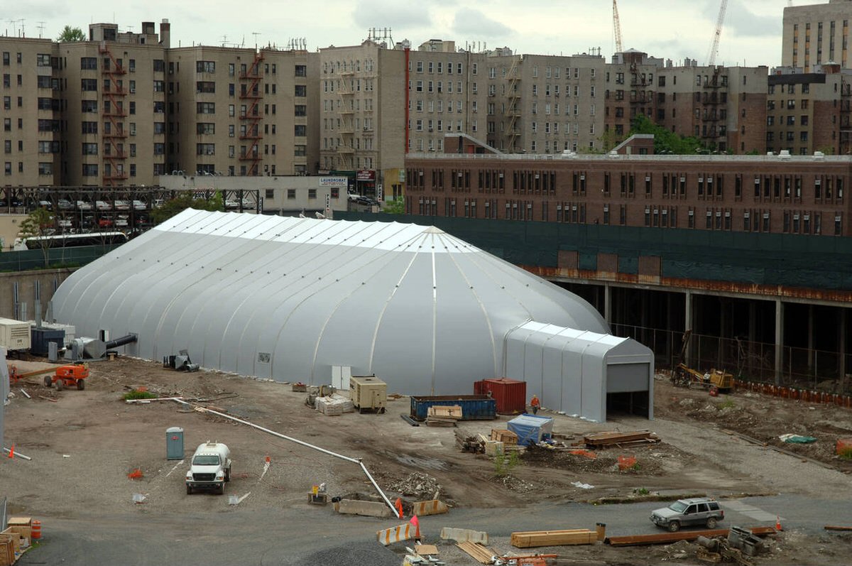 Tent Covering Hazardous Waste Removal On A Construction Site, Bronx, 2007.
