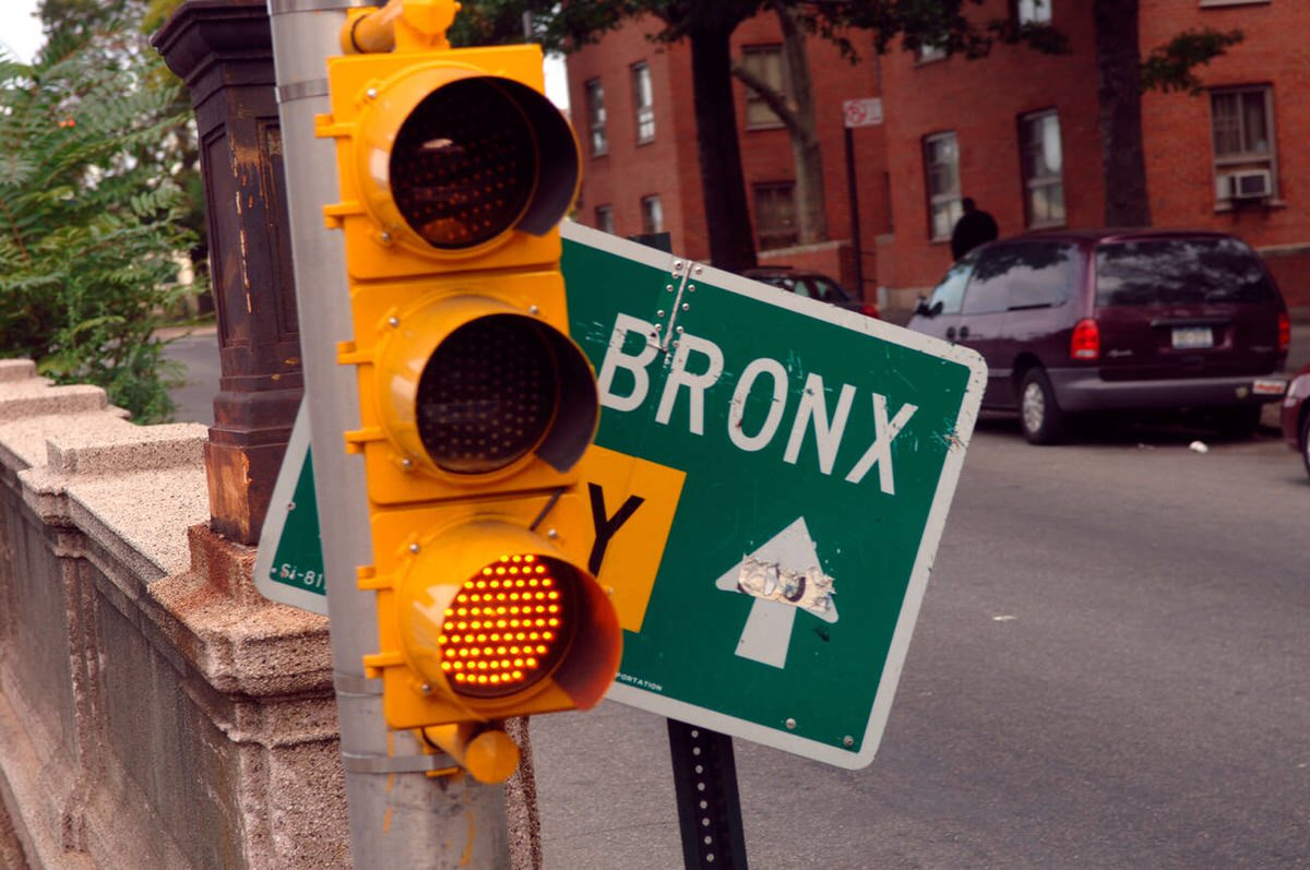 Traffic Sign Off The Willis Avenue Bridge Directing Motorists To The Bronx, 2006.