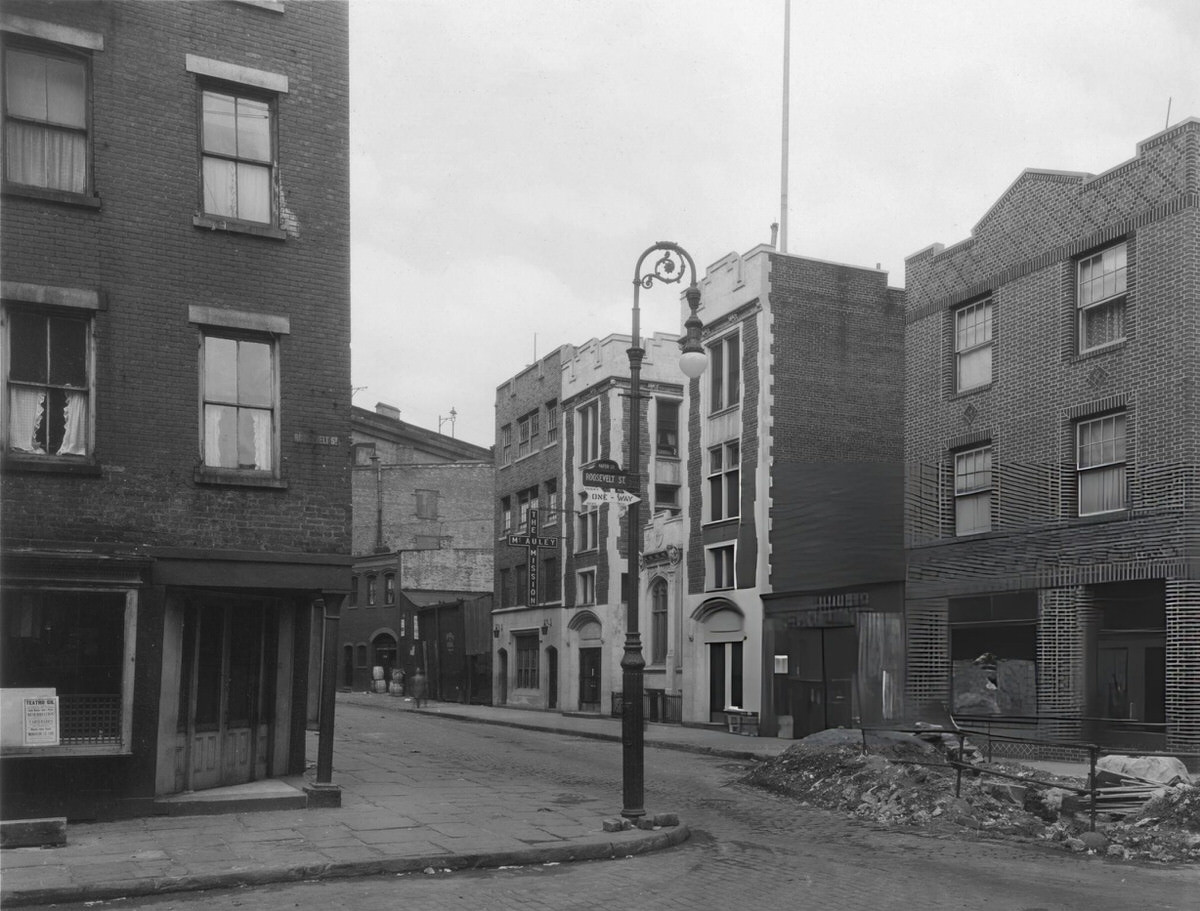 Roosevelt Street And Water Street Near South Street, New York, 1929.
