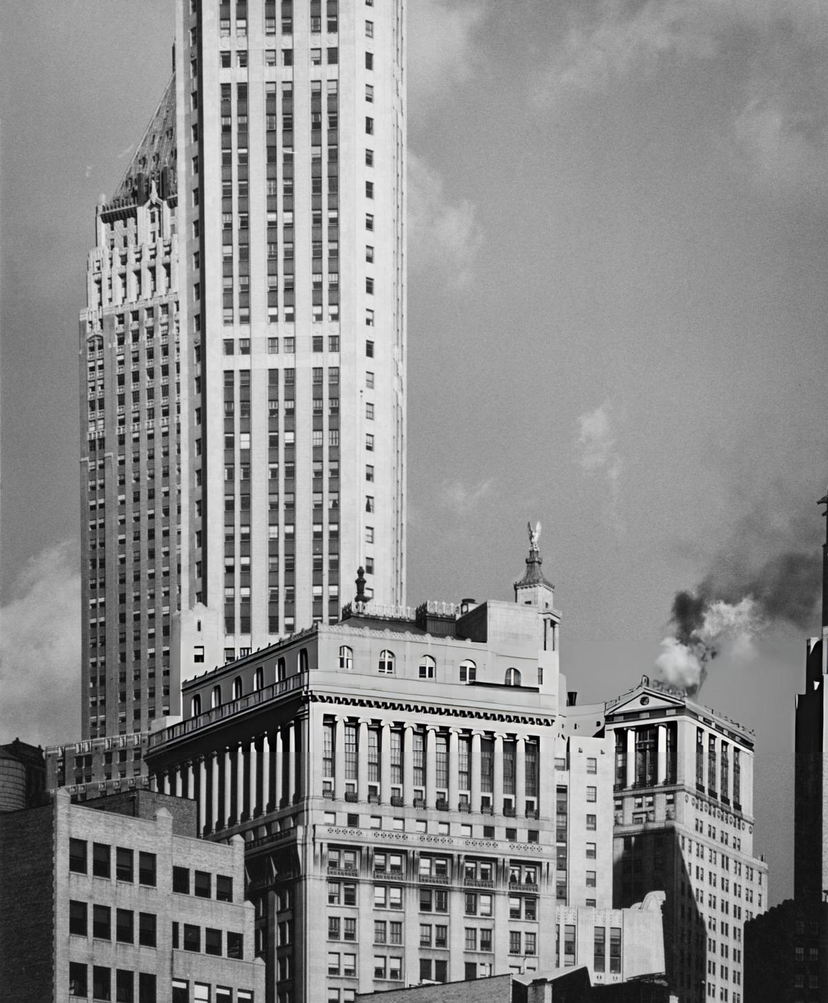 Bank Of Manhattan And The Farmers Trust Co. Building On South Street, New York, 1940.