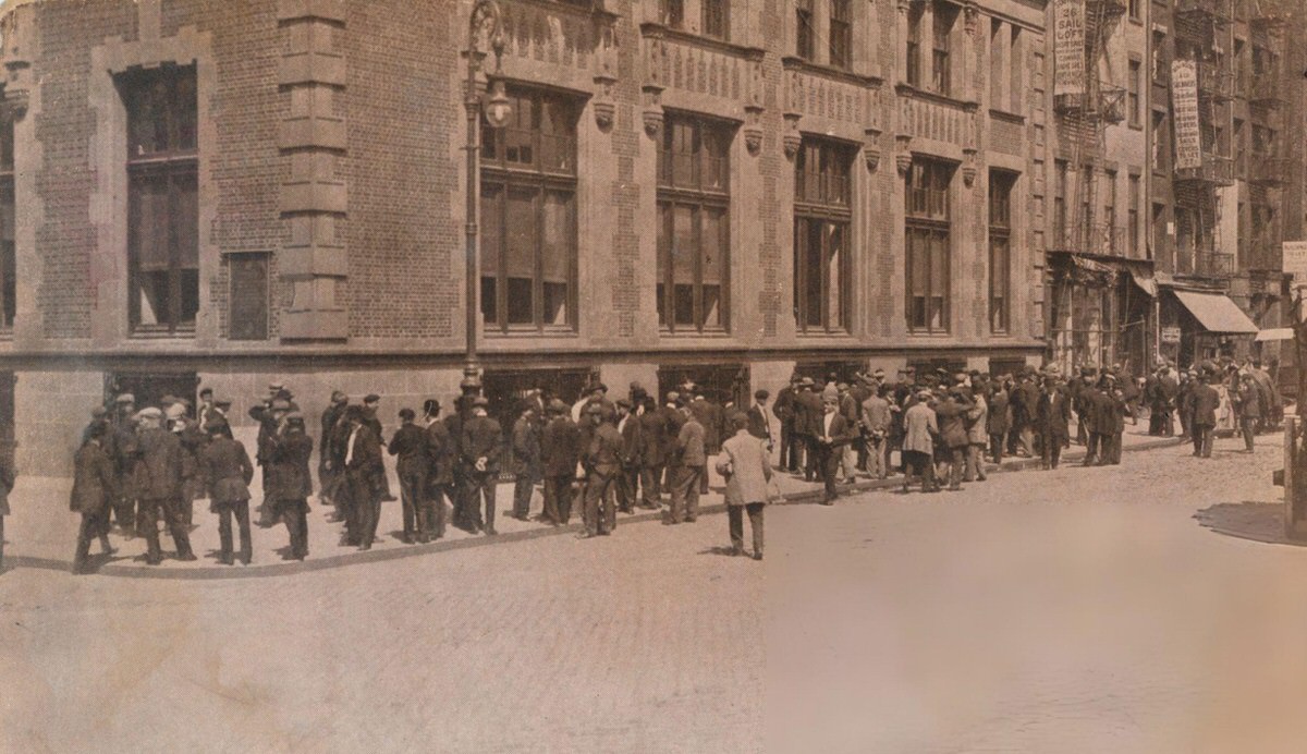 South Street Entrances Of The Seamen'S Church Institute Of New York During Shipping Hours, 1888.