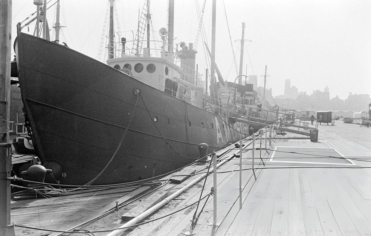 Lightship Ambrose Docked At South Street Seaport, New York.