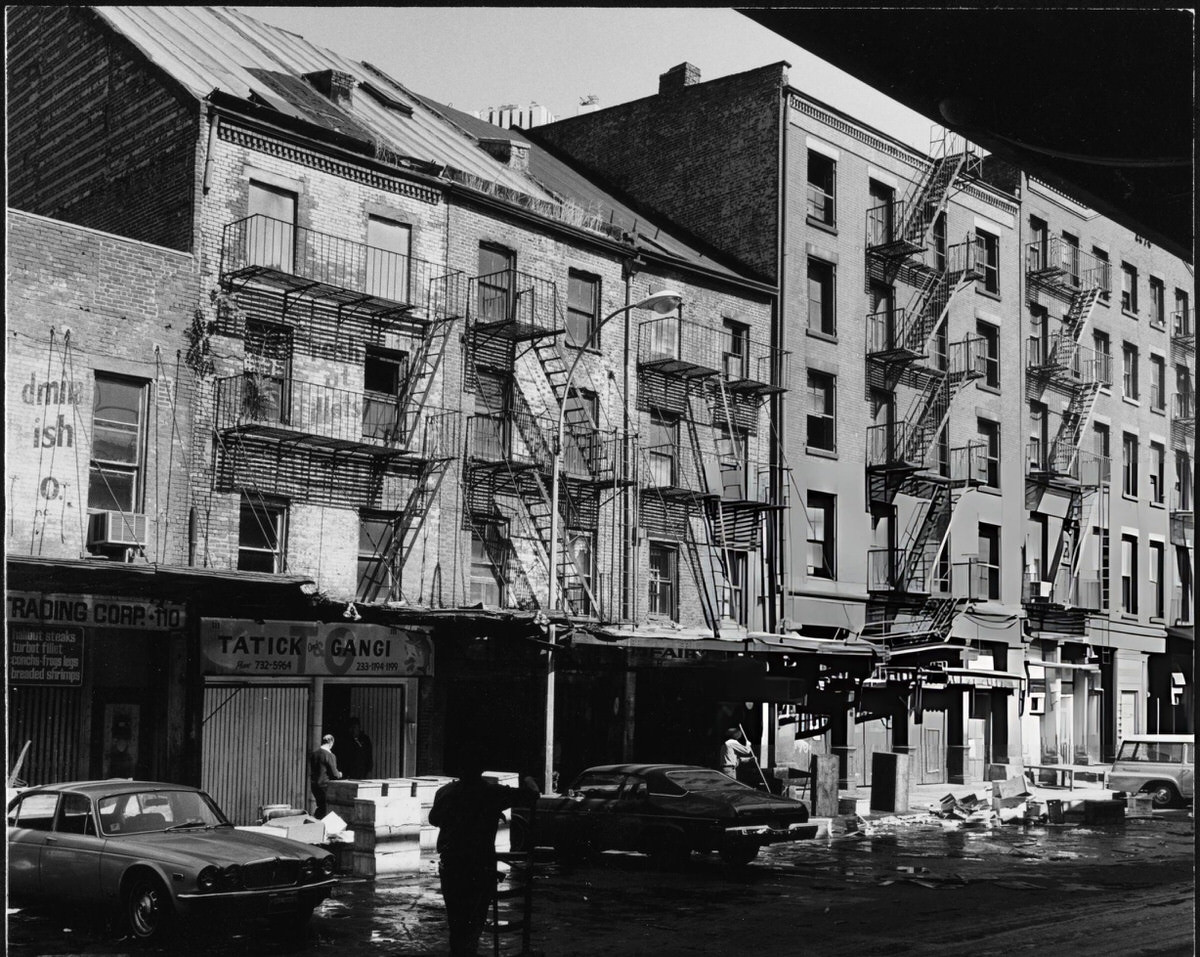 Fish Wholesalers On South Street, New York, 1975.