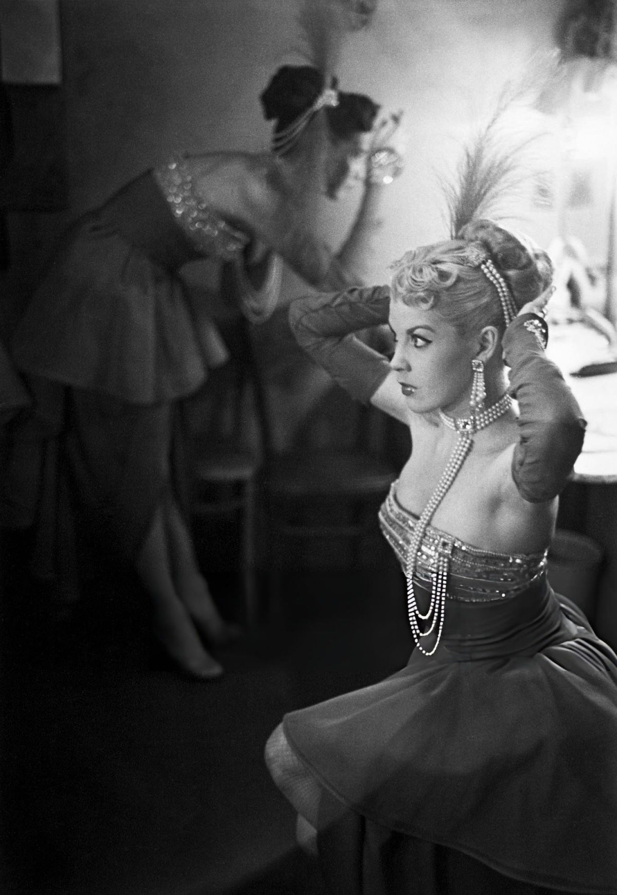 Dancers Preparing For A Show In Their Dressing Room At The Copacabana, New York.