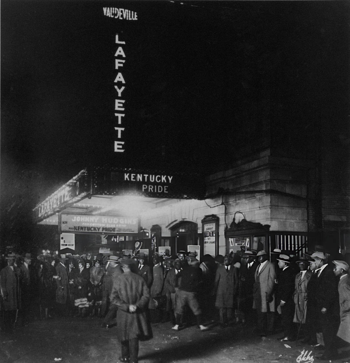 Crowds Outside The Lafayette Theater For A Performance By Johnny Hudgins And The Cotton Club Band, Harlem, 1920S.