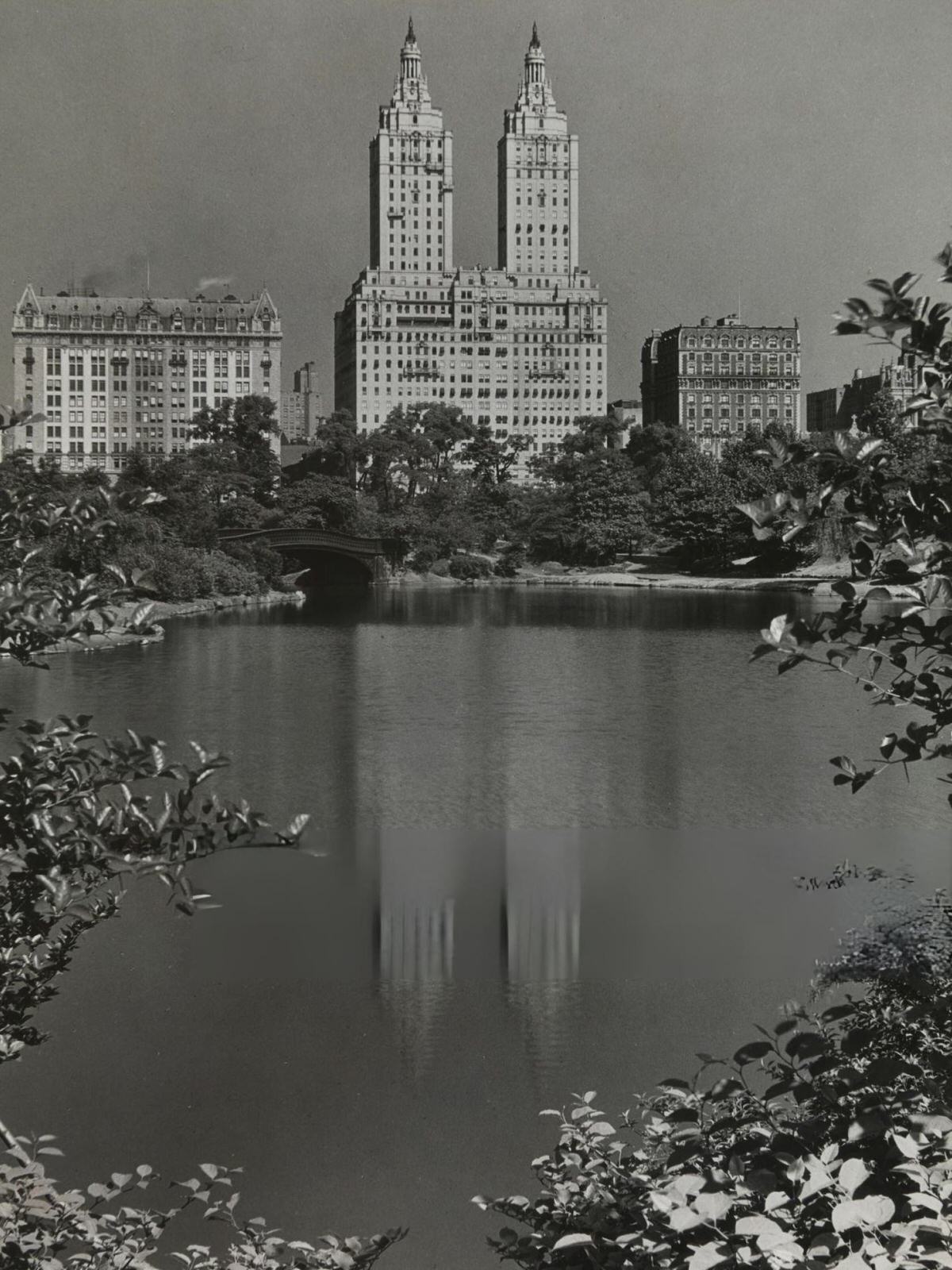 Central Park Lake Looking West Toward The San Remo Towers, 1930S.