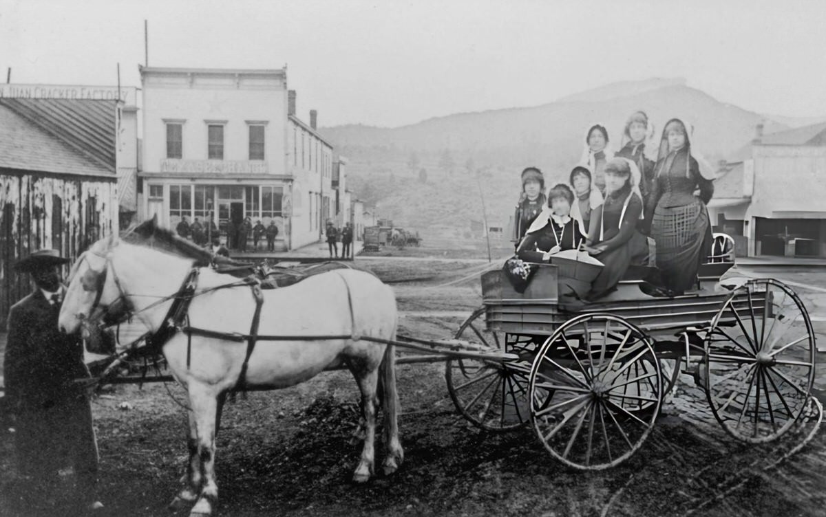 [Factually Corrected] Horse-Drawn Cart At 10Th Avenue And Main Street, Colorado.