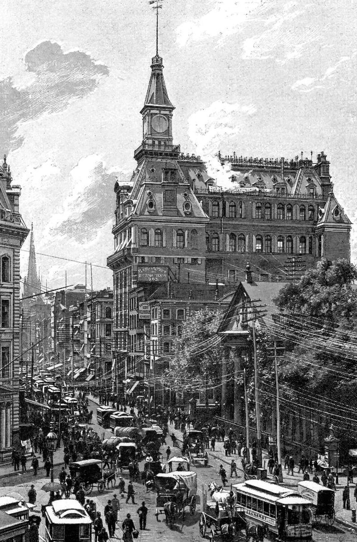 Western Union Telegraph Company Buildings At Broadway And Dey Street, New York, 1892.