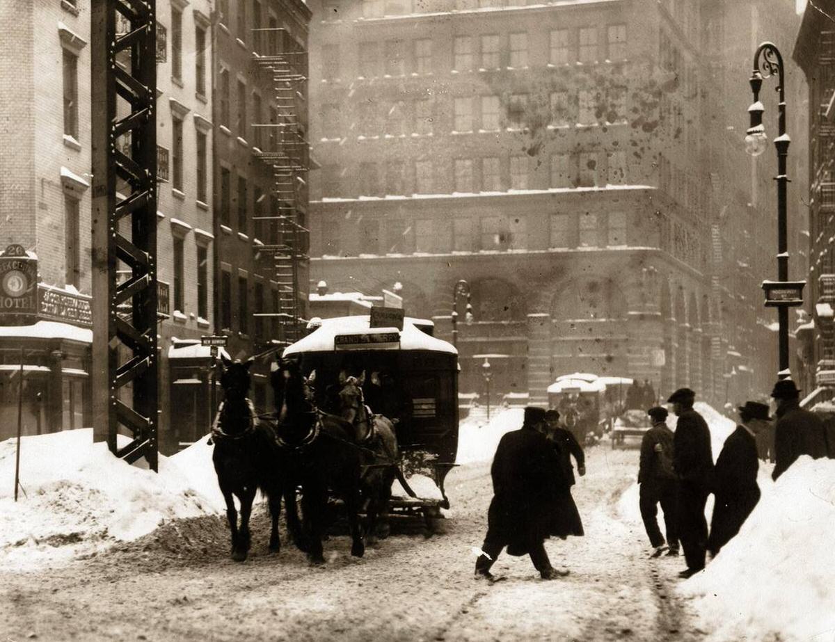 Winter Scene, New York, 1910.