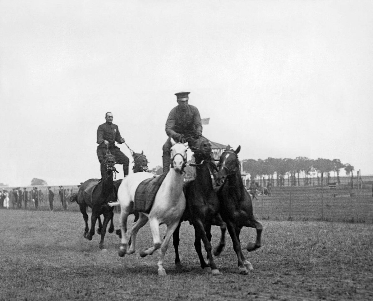 Mounted Police At The Police Games At Speedway Park In Sheepshead Bay, Brooklyn, 1918.