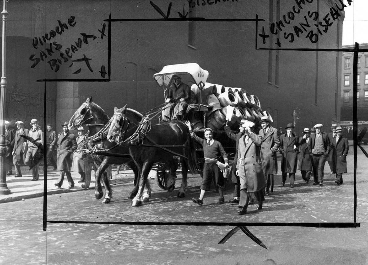 Ruppert Brewery Horse-Drawn Wagon On 91St Street, New York, 1933.