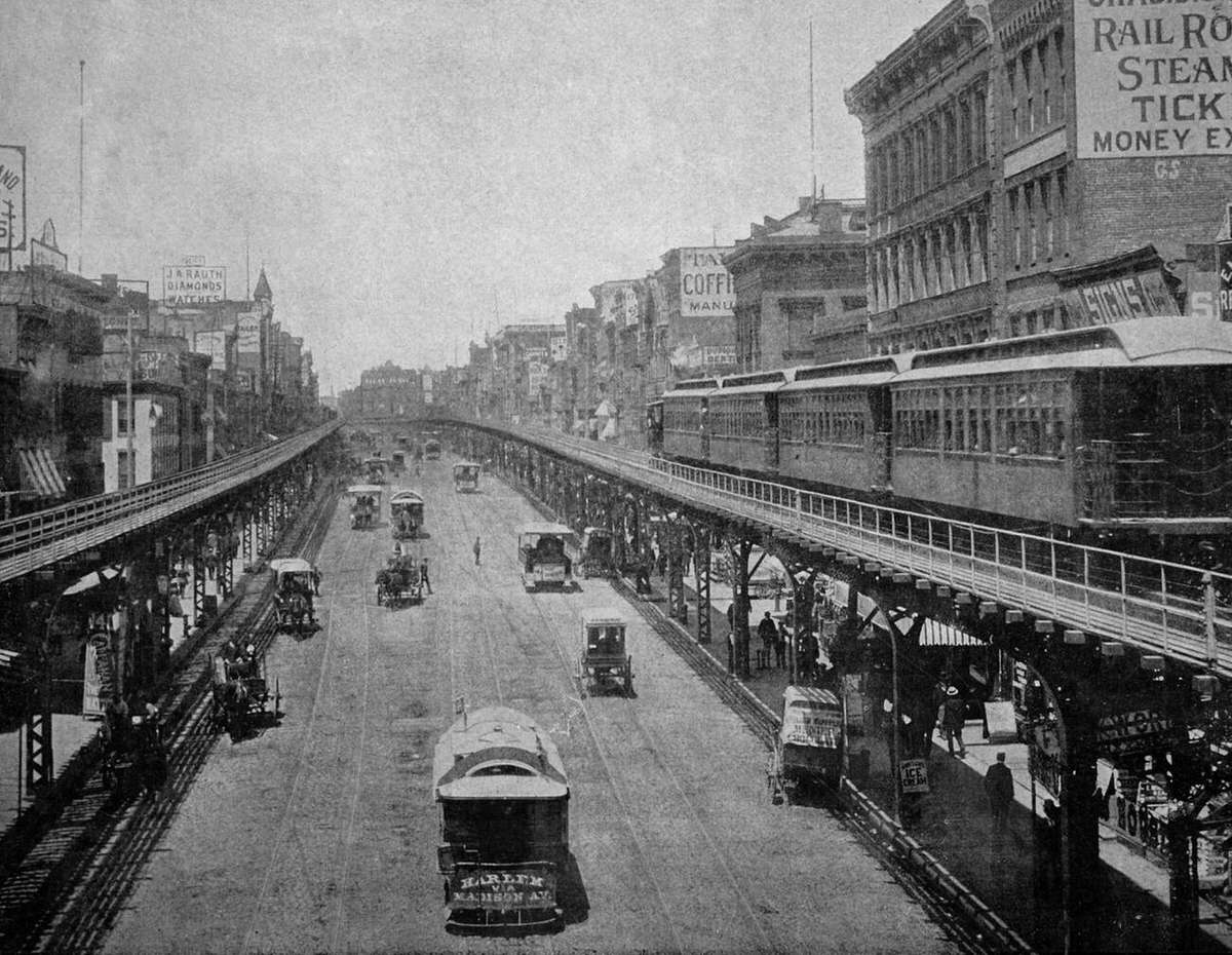 Bowery Street, New York, 1884.
