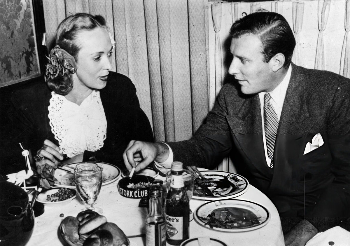 Iris O'Malley And Orrin Lehman At The Stork Club, New York, 1947.
