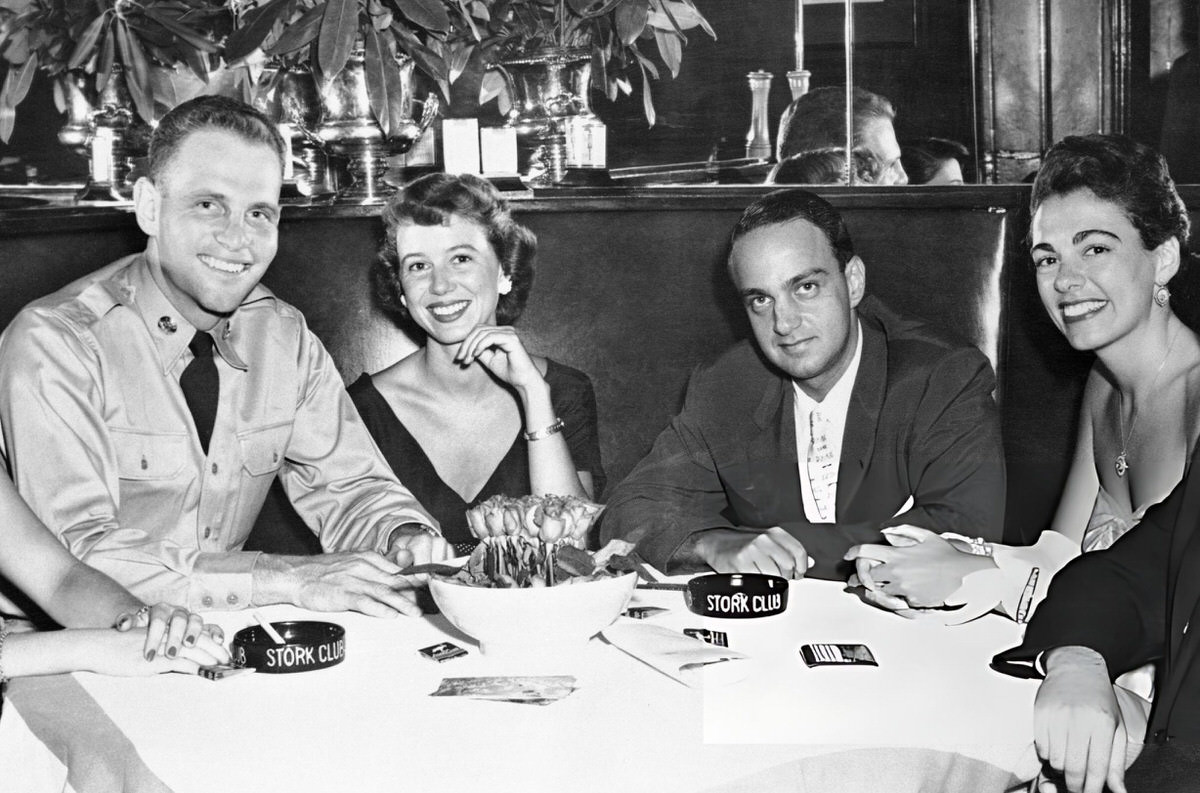 G. David Schine And Roy Cohn On A Double Date At The Stork Club, New York, 1954.