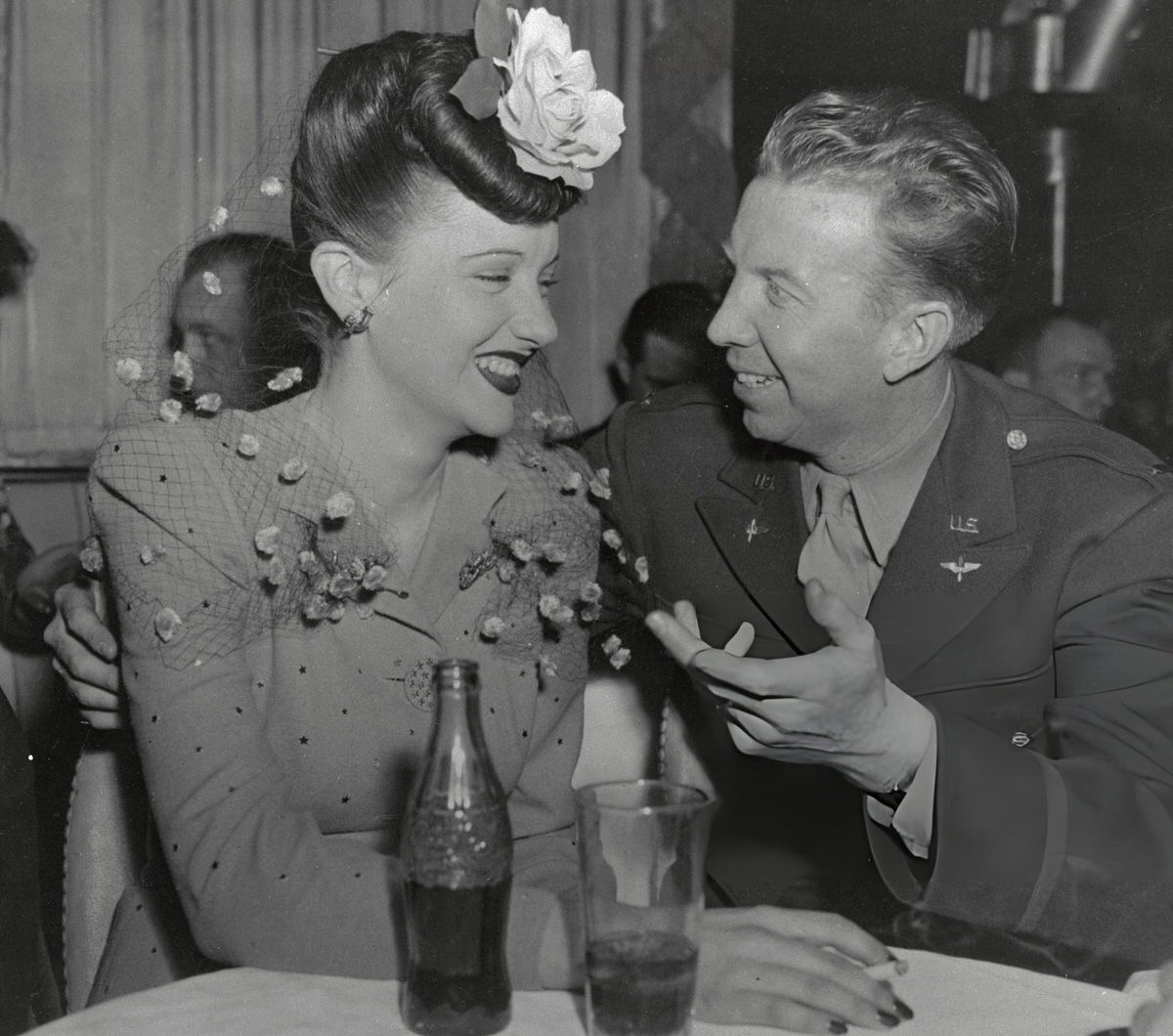 Lieutenant Donald Budge And His Wife At The Stork Club, New York.