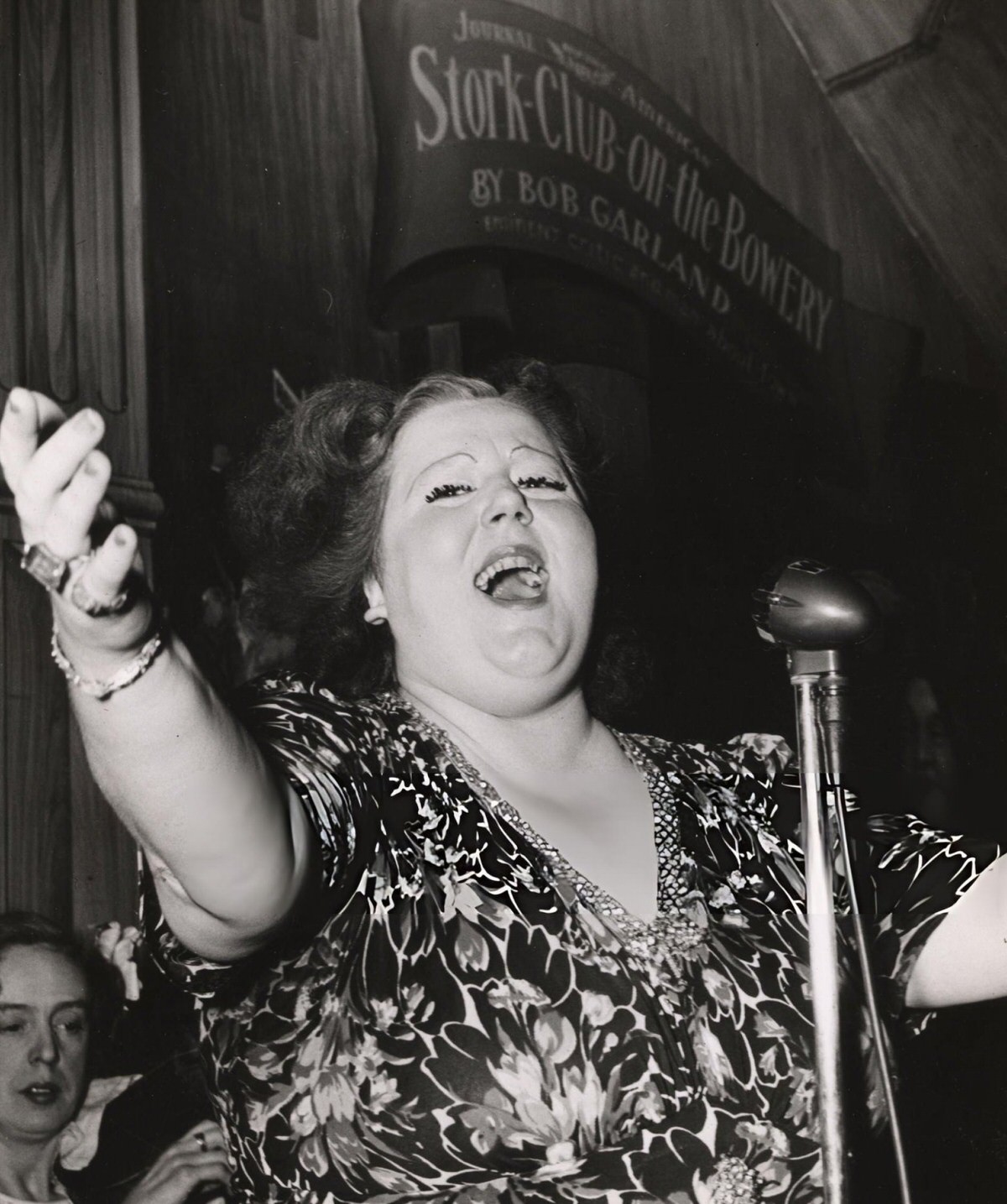 Performer Norma Devine Singing On Stage At Sammy'S Bowery Follies, New York, 1945.