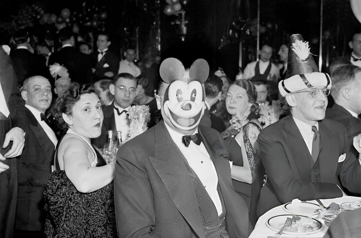 J. Edgar Hoover Wearing A Mickey Mouse Mask At A New Year'S Eve Party At The Stork Club, 1937.