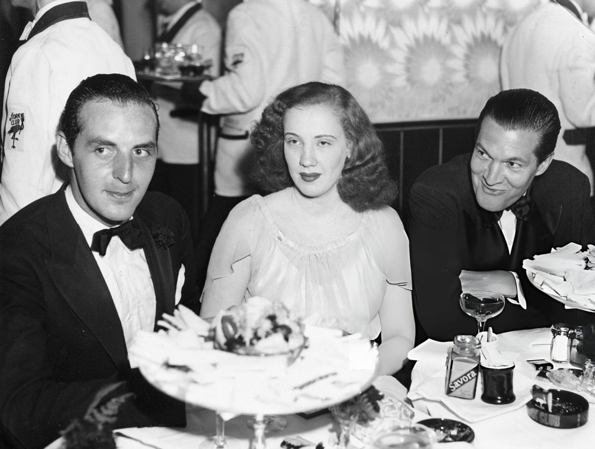 Harry Smith, Elaine Frueauff, And Peter Arno At The Stork Club, New York, 1939.
