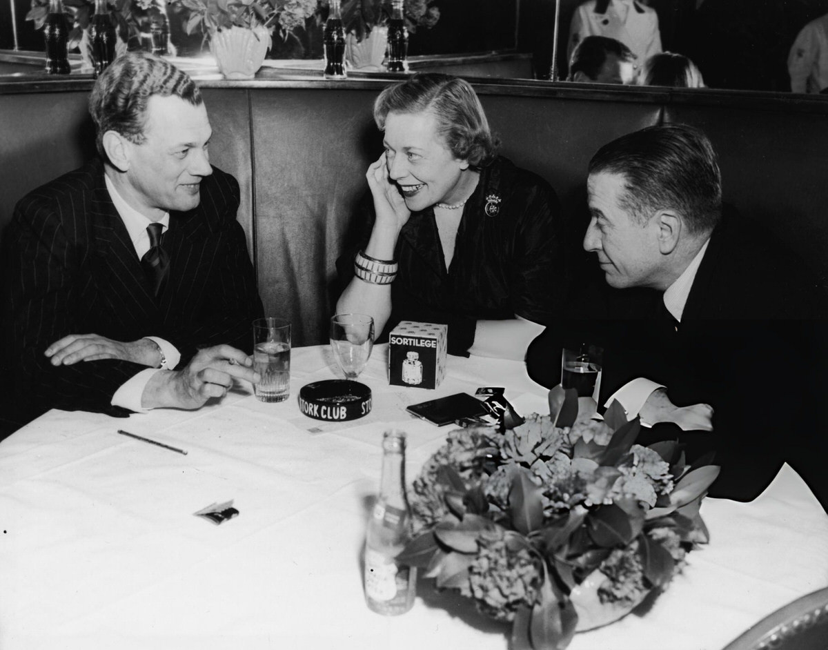 Joseph Cotten And His Wife Lenore With Leland Hayward At The Stork Club, New York, 1948.