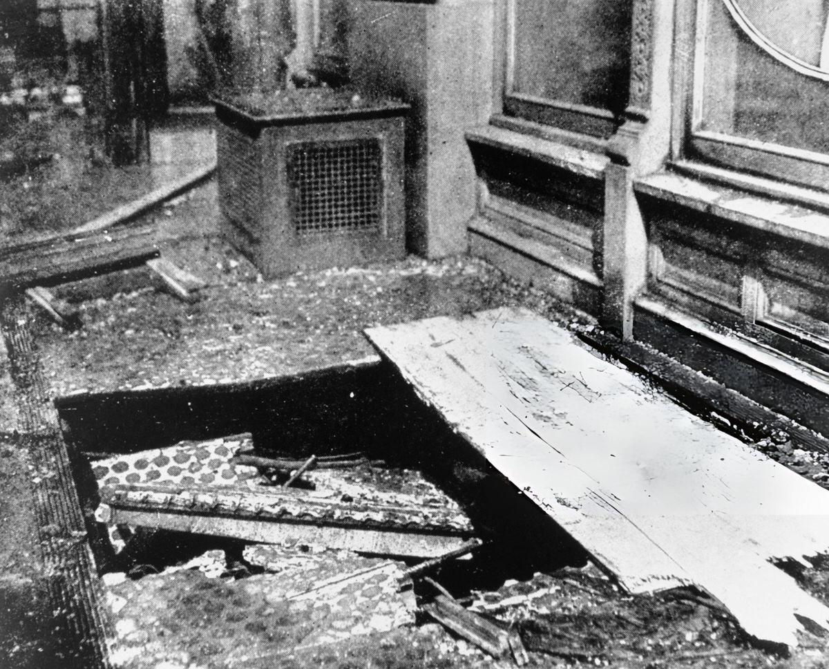 Shattered Sidewalk Cellar Skylight At The Asch Building Where Workers Fell During The Triangle Shirtwaist Factory Fire, New York, 1911.