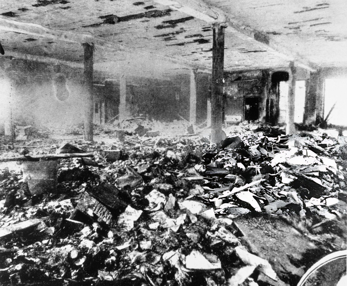 Gutted Remains Of The Tenth Floor Of The Asch Building After The Triangle Shirtwaist Factory Fire, New York, 1911.