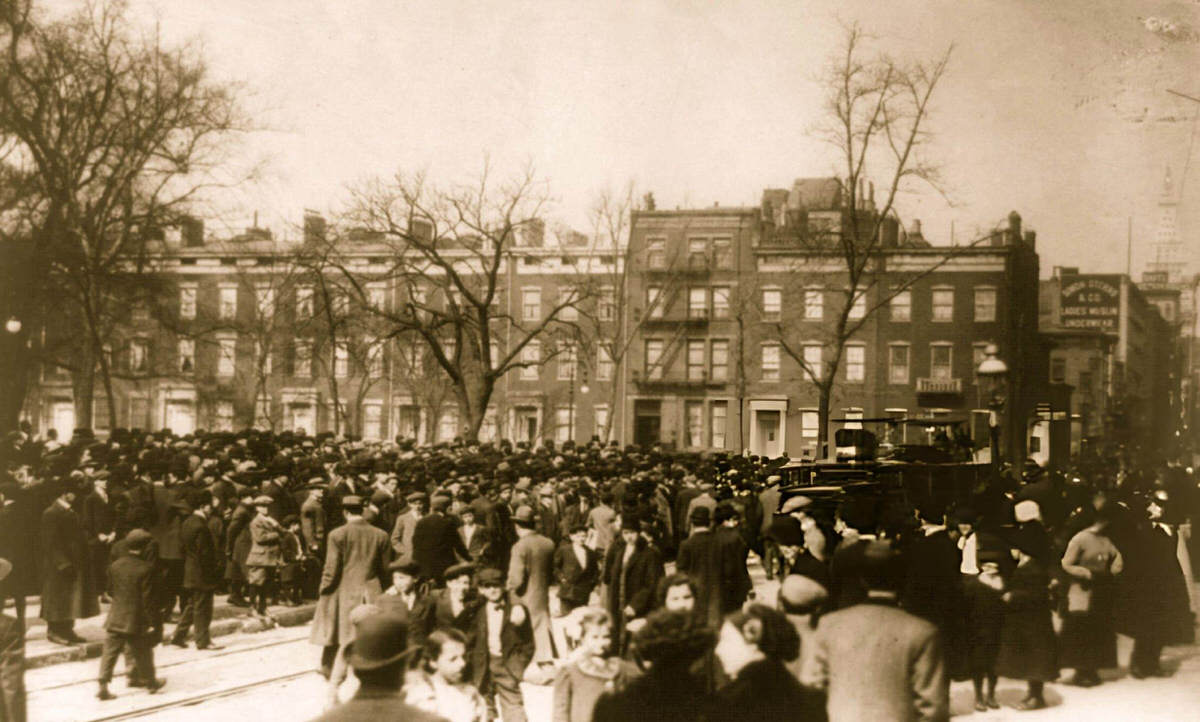 Crowds Seeking Information About Loved Ones At The Asch Building The Day After The Triangle Shirtwaist Factory Fire, New York, 1911.