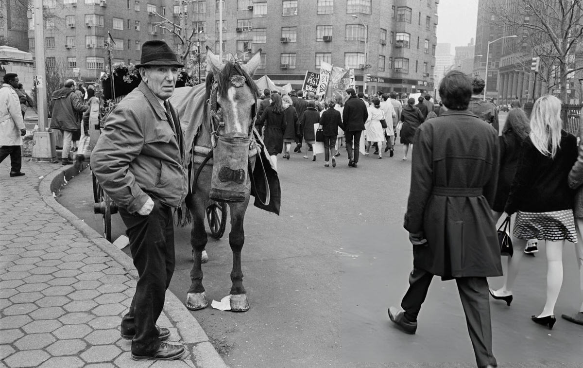 Peace Rally At Columbus Circle Calling For An End To The Vietnam War, New York, 1967.