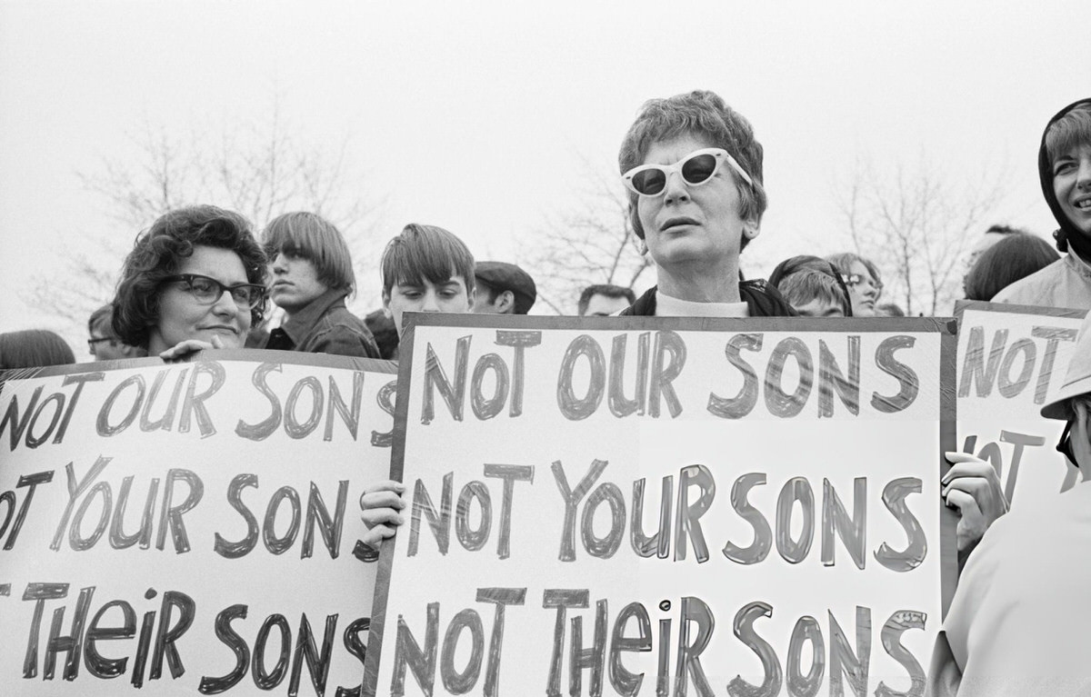Women Carrying Anti-War Placards During A Mobilization For Peace March, New York, 1967.