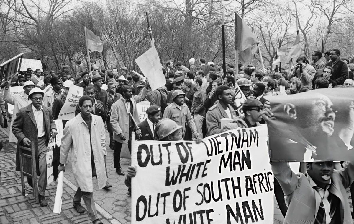 African Americans At A Peace March Calling For An End To The Vietnam War, New York, 1967.