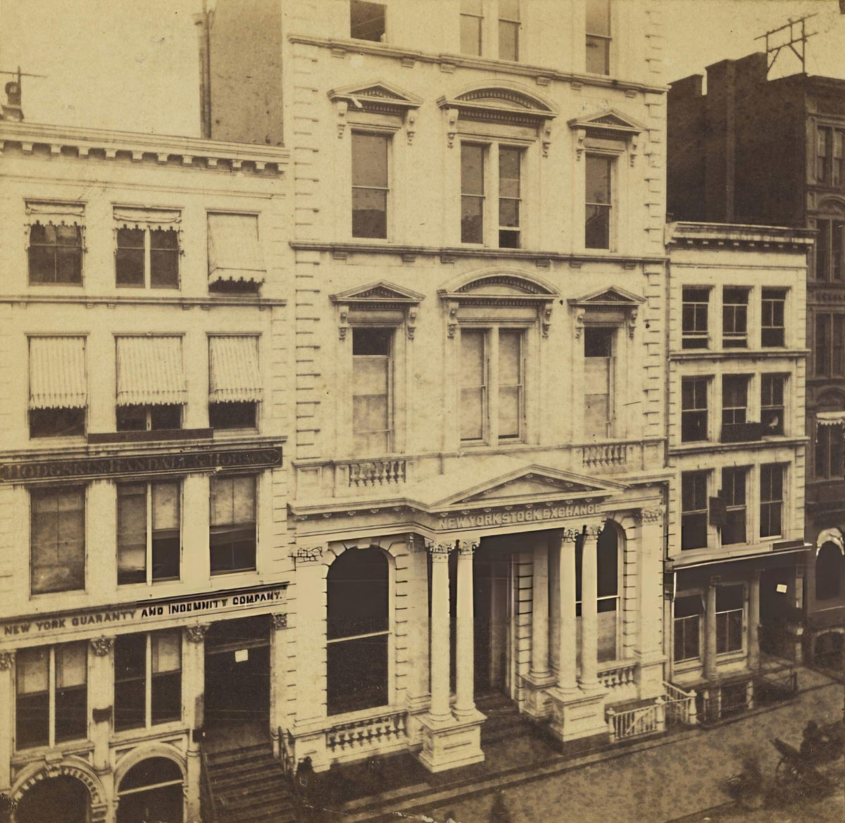 New York Stock Exchange On Broad Street, 1864.