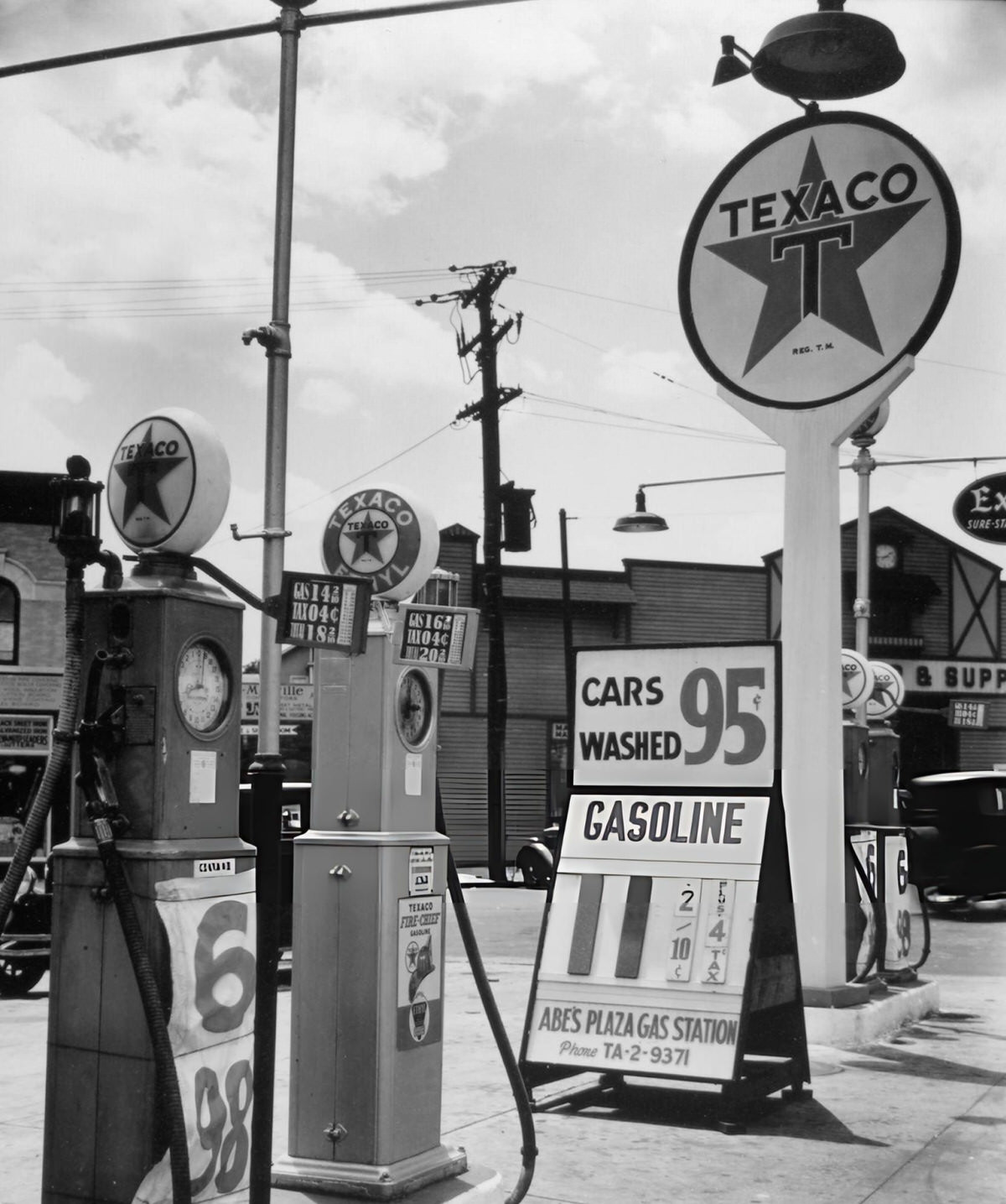 Texaco Gasoline Station At Tremont Avenue And Dock Street, Bronx, 1936.
