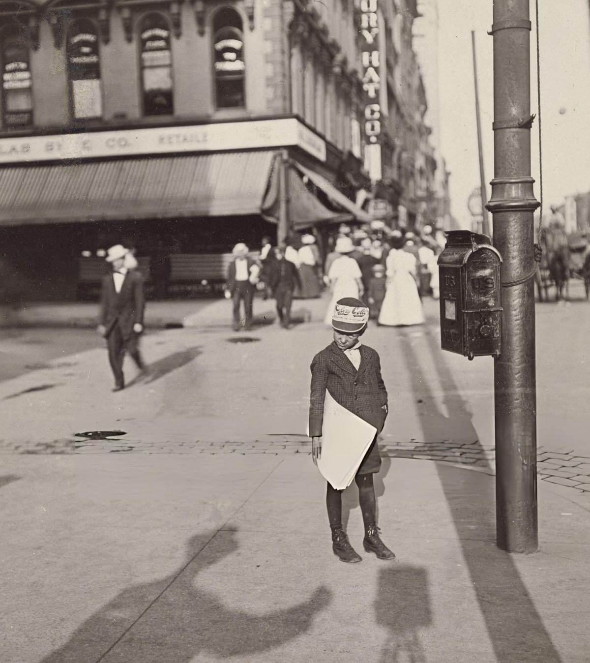 Self-Portrait Of A Photographer With A Newsboy, New York, 1908.