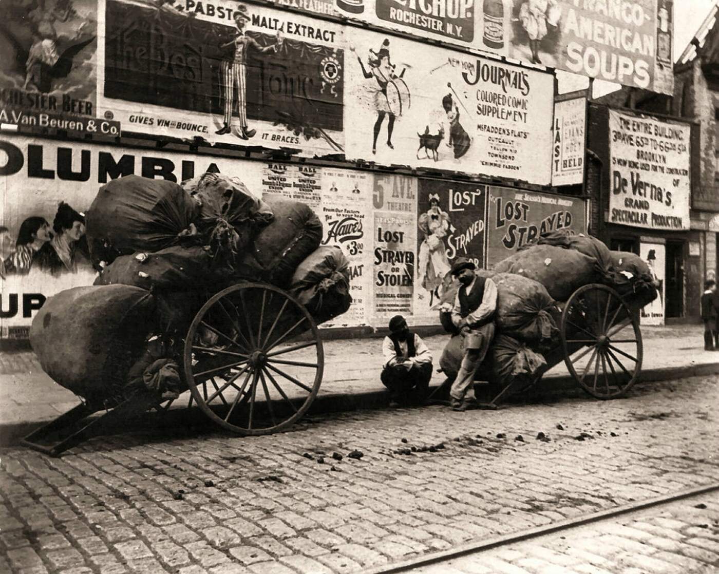 Rag Carts In New York, 1896