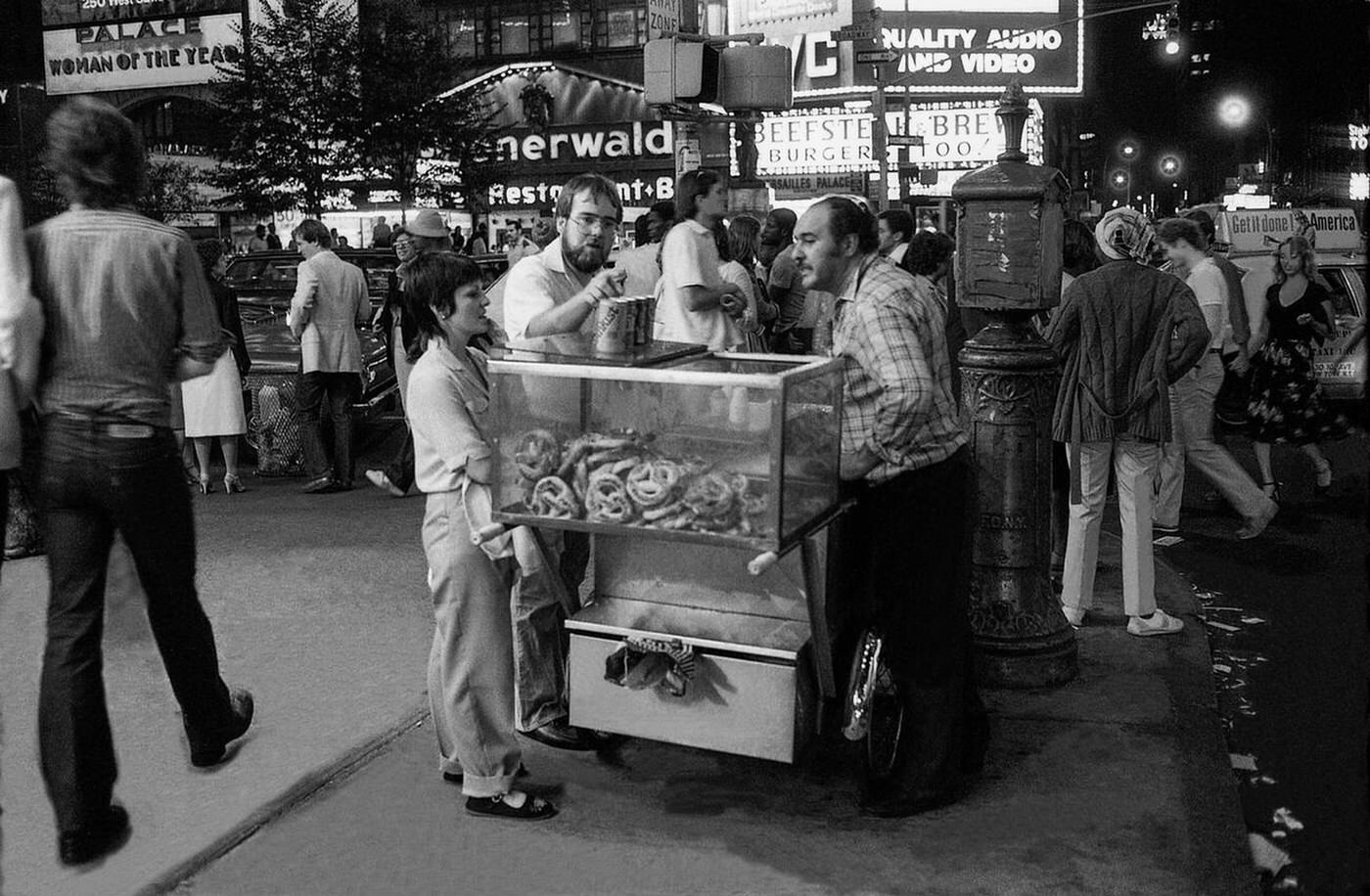 Street Food From Food Carts In New York City, 1981