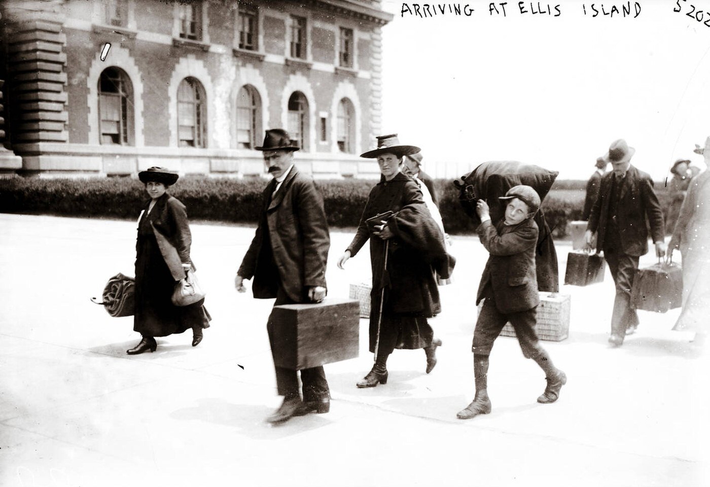 Immigrants Arriving At Ellis Island, 1910