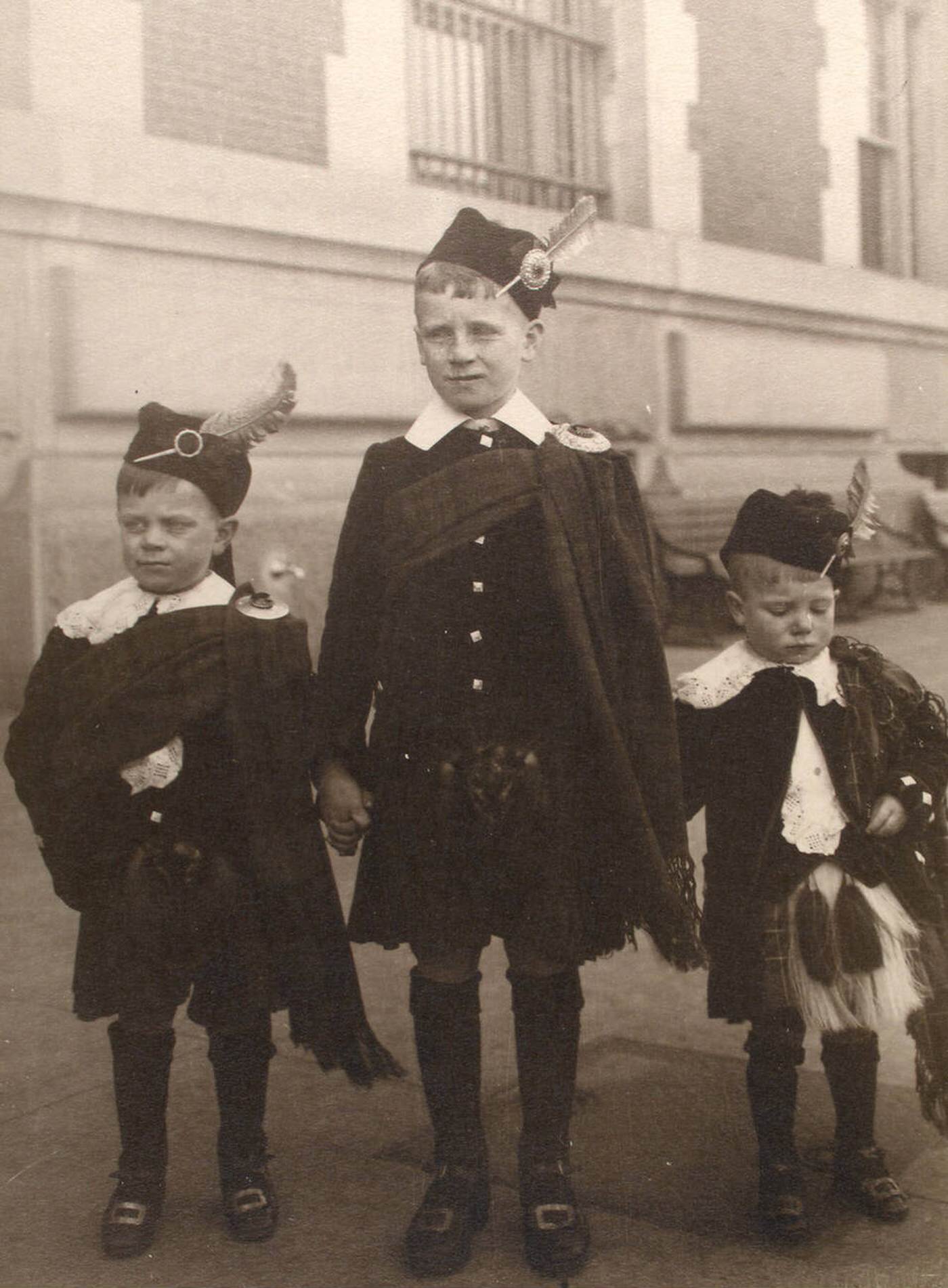 Portrait Of Scottish Boys At Ellis Island, 1902